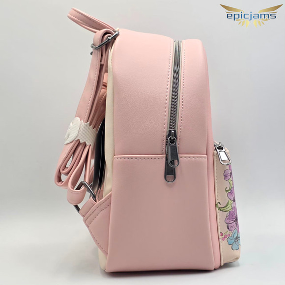 Loungefly Disney The Aristocats Duchess & Marie Pink Floral Mini Backpack New - Picture 4 of 5